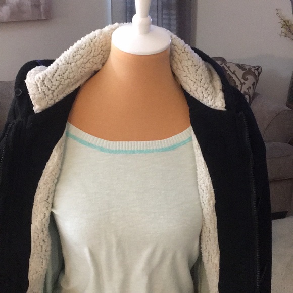 Me Jane Black Hooded Toggle Button Peacoat S - Picture 9 of 16